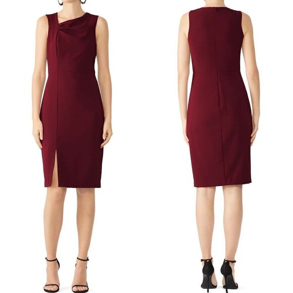Parker Dresses & Skirts - PARKER Jeanie Dress Womens 8 Sleeveless Knee Length Sheath Burgundy Red Career